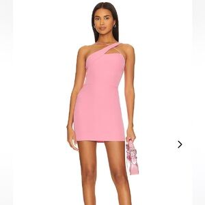 Lovers + Friends Pink One-Shoulder Dress